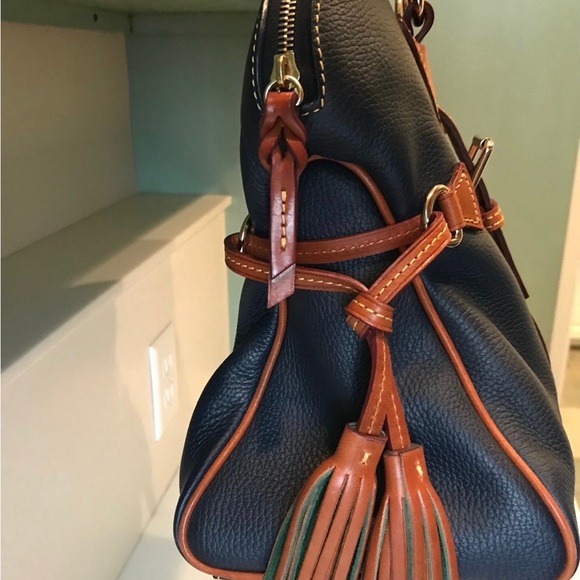 Dooney and Bourke Florentine Bristol Satchel in Navy - Picture 3 of 5